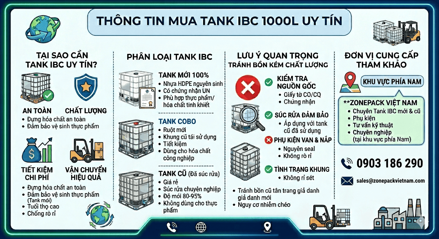 Mua Tank IBC 1000L Ở Đâu Uy Tín