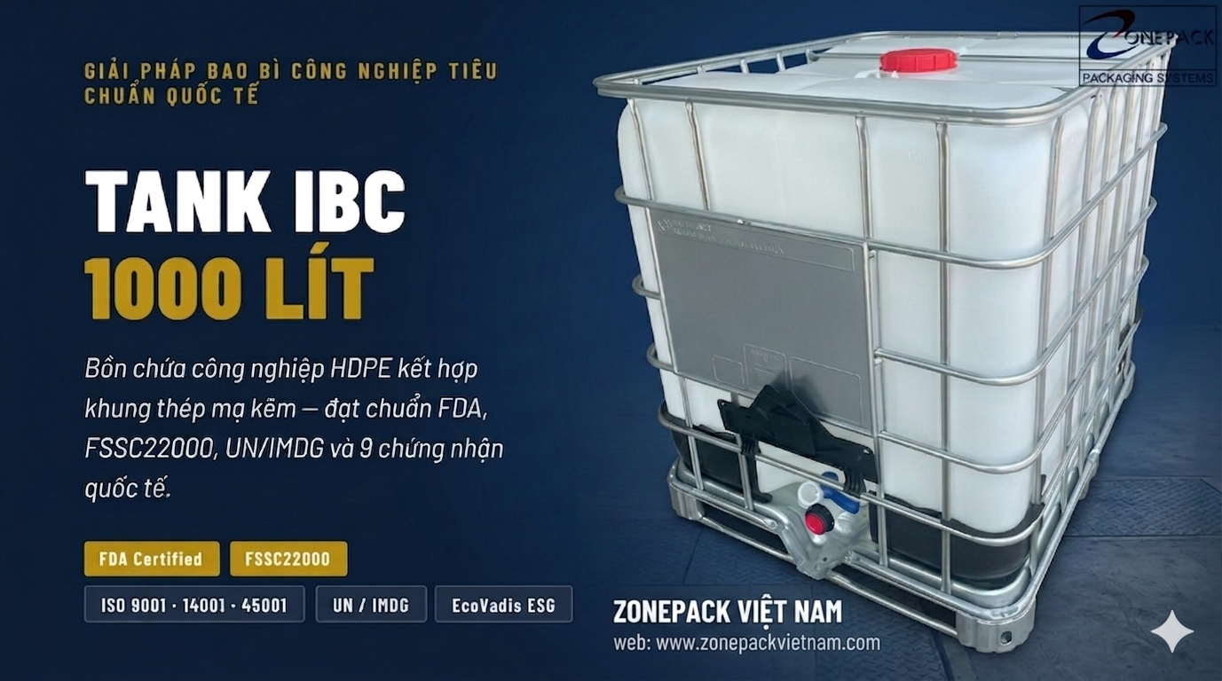 Tank IBC 1000 lít mới 100%
